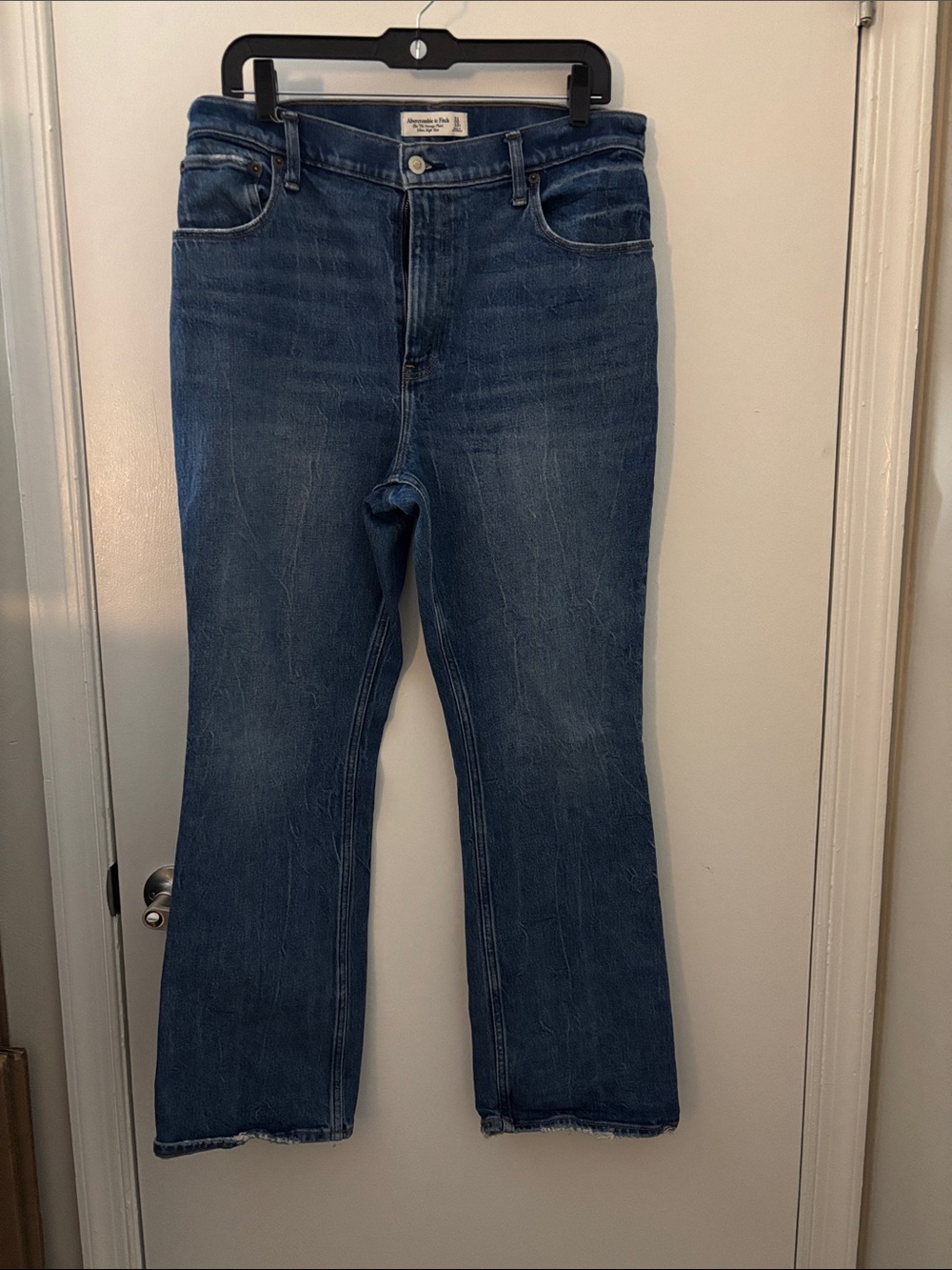 Abercrombie & Fitch Blue Denim High-Rise Flare Jeans